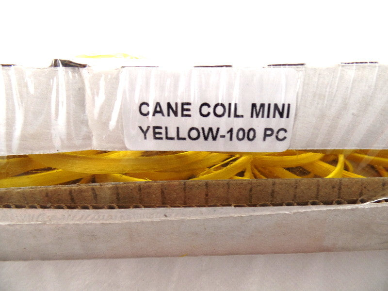 Trockenblumen Rohrkreisel Cane Coil mini Gelb 100 Stiele Naturmaterial Deko