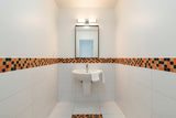 CASA - POADOR BORDÜRE Glasmosaik Mix Beige Orange Schwarz matt 1 Streifen unregelmäßig Mosaik