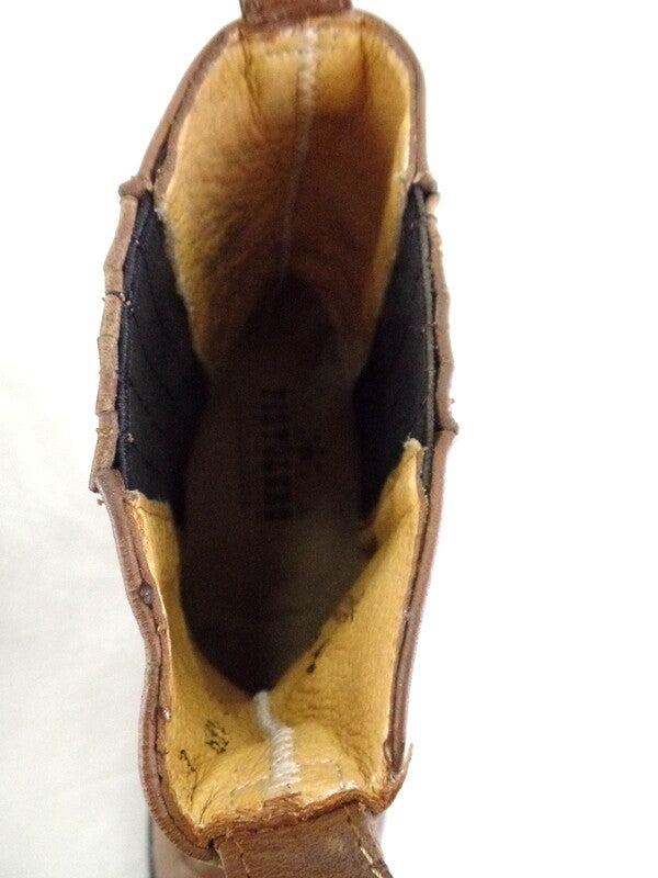 Westernstiefel 39 Braun Short Tan Natural Applikationen Leder spitz Pistolero