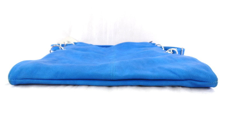 Mahel Tasche Schultertasche Hellblau  Reißverschluss Damentasche