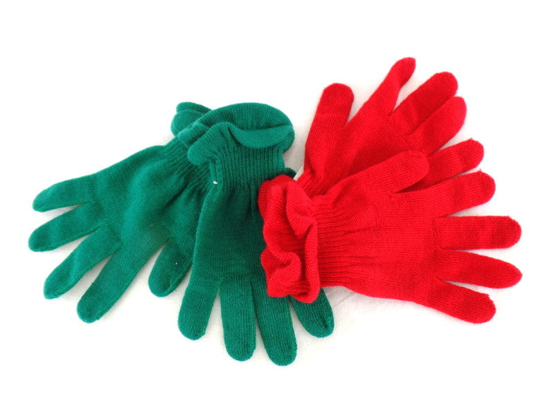 Handschuhe Fingerhandschuhe  2 Paar 1 x grün und 1 x rot Highlight Company