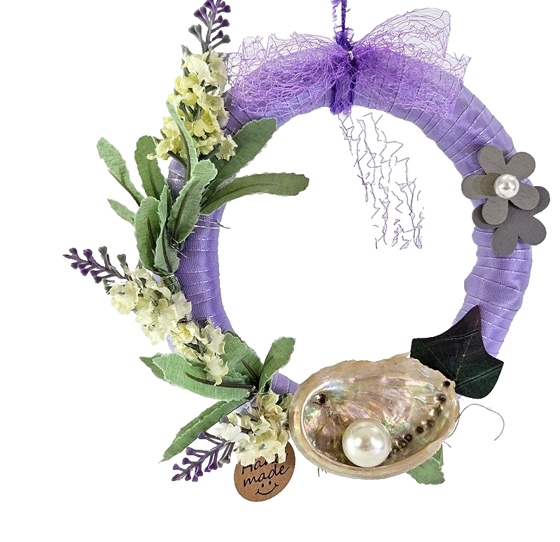 Casa - Poador Kranz Tür/ Wand Kranz künstlich trocken Lila 20cm Deko Geschenk