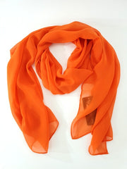 Schals Tücher Set 2 Stück Orange Uni Tigerkopf 100 % Polyester