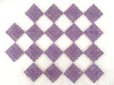 Glas BORDÜRE Glasmosaik Lila matt Glas 18 x Quadrate 50 x 50 mm 288 Steine 5 mm