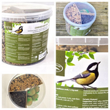 Vogelfutter Mix Eimer 3 kg Vogelfutter Meisenfutter schwarze Sonnenblumenkerne