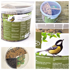 Vogelfutter Mix Eimer 3 kg Vogelfutter Meisenfutter schwarze Sonnenblumenkerne