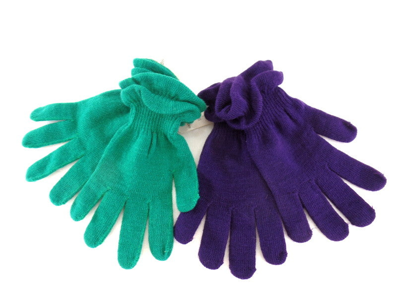 Handschuhe Fingerhandschuhe 2 Paar 1 x grün und 1 x lila Highlight Company