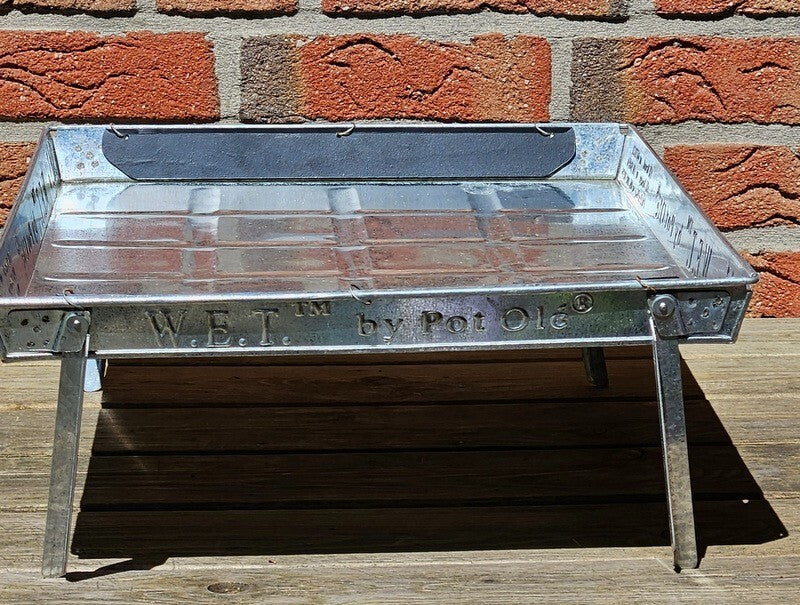 Tablett Tisch Serviertisch Beistelltisch verzinkter Stahl Sofatisch Outdoor Deko