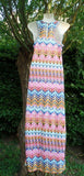 KLEID SOMMERKLEID bunt M / L Maxikleid bekka Paris lang Damen