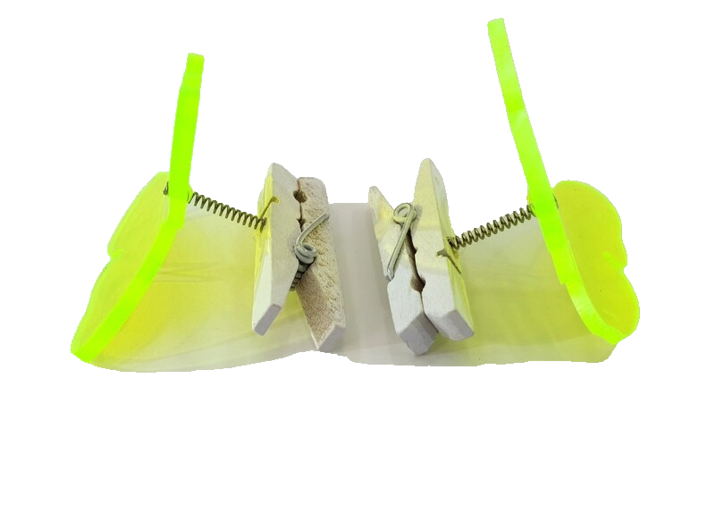 Sonnenfänger Gelb Ø 4 cm 4 er - Set Schmetterlinge mit Klammer Butterfly