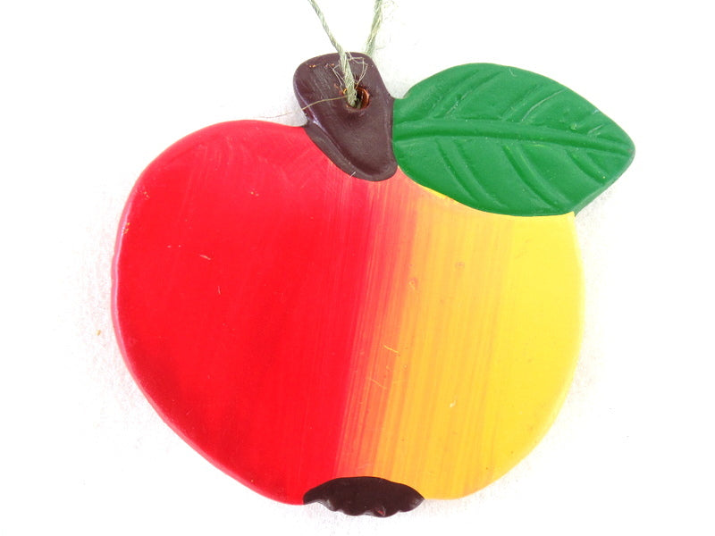 Äpfel Keramikäpfel kleine  24 Stück Box Keramik Ton 6,5 cm D. Aufhängung Deko