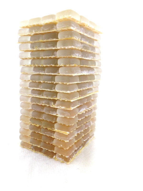 BORDÜRE Glasmosaik Beige matt Glas Borde 18 x Quadrate 288 Steine 5 mm