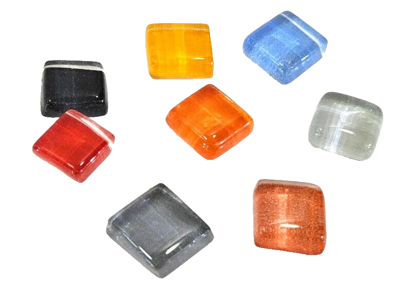 Glasmosaik 500 g Polygonal Tropfen Quadrate Mix Mosaik  Glas bunt DIY