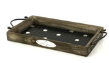 Serviertablett Holztablett 30 x 19 cm Tablett Serviertablett Deko Holz Tablett