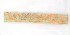BORDÜRE Glasmosaik Crush Glas transparent Lachs klar glänzend unregelmäßig