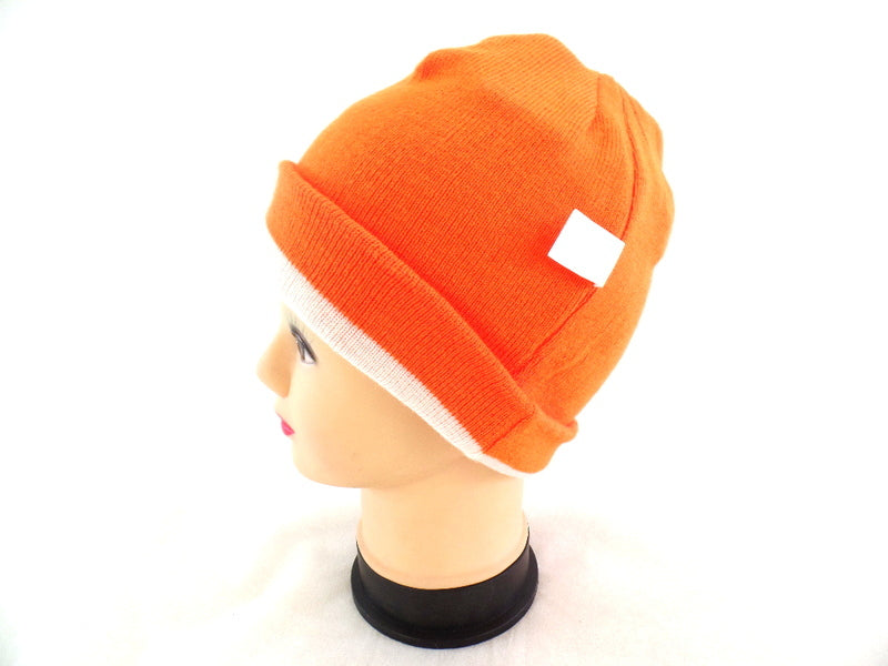 Mütze Wendemütze Weiß / Orange dunkelblau / Pink Acrylic als Varianten wählbar