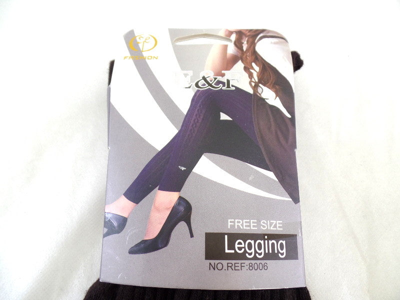 Leggings Damenleggins E & F Einheitsgröße baun oder blau als Variante wählbar