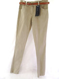 Hose Größe S Beige Stoffhose Shini Mode mit Gürtel