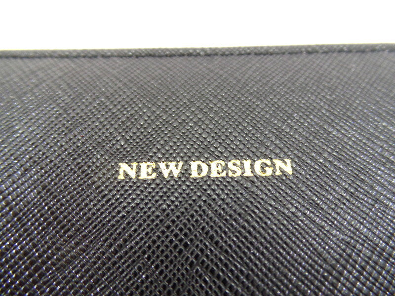 Geldbörse Portmonaie Wallet Schwarz Etui New Design Querformat Fee Anhänger
