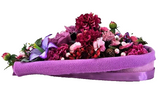 CASA - POADOR GRABSCHMUCK Herz Rosa Lila  Rosen Dahlie Kunstblumen Friedhof