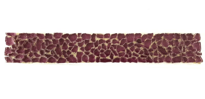 GLASMOSAIK Bordüre Crush Glas Bourdaux 1 Streifen glänzend unregelmäßig Mosaik