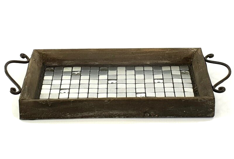Serviertablett Holztablett 30 x 19 cm Tablett Serviertablett Deko Holz Tablett