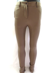 Hose Chic & Mit Kaki Größe S Bundfaltenhose Buisnesshose Italy