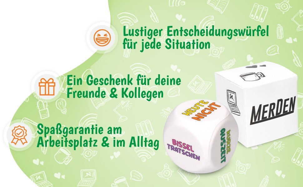 Anti Stress Würfel - Stresswürfel 6 Lustigen Sprüchen Zum Stressabbau Geschenk