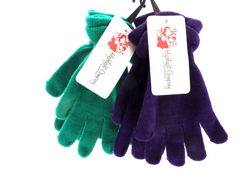 Handschuhe Fingerhandschuhe 2 Paar 1 x grün und 1 x lila Highlight Company
