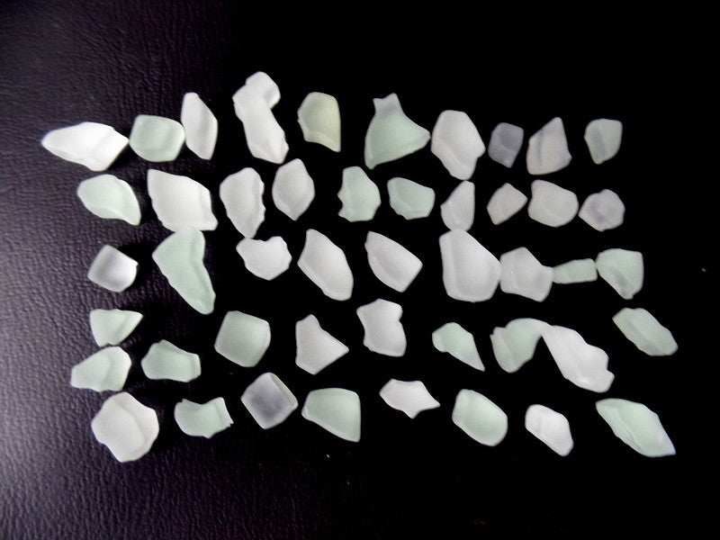 Mosaik 650 g tranzparent matt unregelmäßig Crush Glas Milchglas 630 Steine Glas