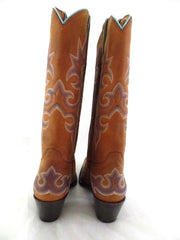 Westernstiefel 39 Hellbraun Lane Cowboystiefel Echt Leder spitz grüne Sohle