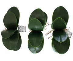 Orchideenblätter Basis wie echt 3 Paar künstlich Luftwurzeln &  1 Orchideenstiel