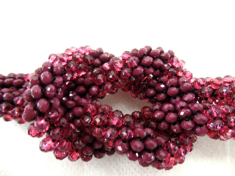 Fashion Jewelry Armband Bordeaux Modeschmuck Magnetverschluss Perlen Knoten