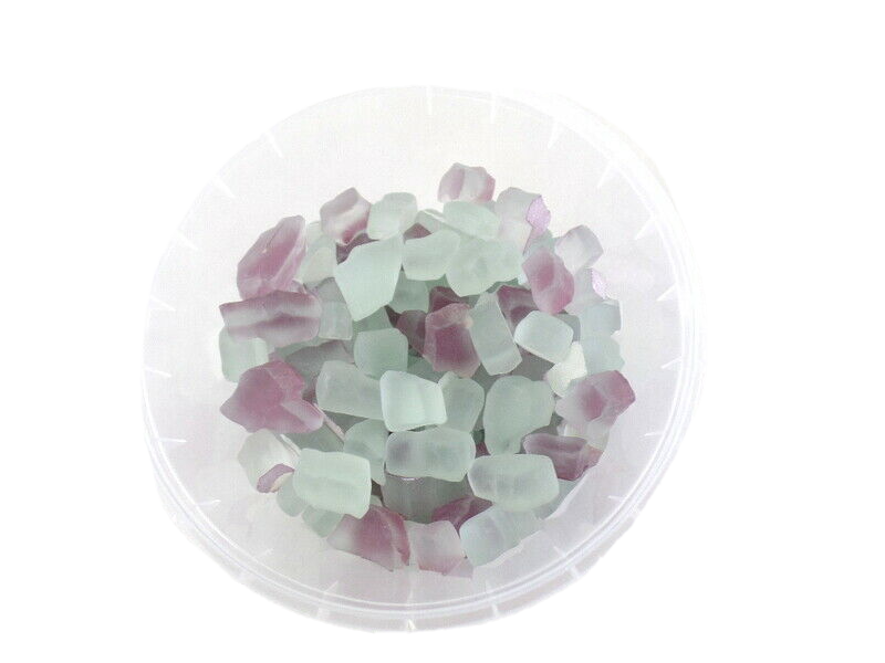Mosaiksteine Crush Glas milchig Bourdaux matt 650 g 420 Steine unregelmäßig Mix