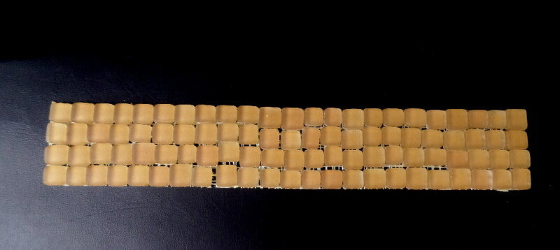 BORDÜRE Glasmosaik Beige matt Borde 1 x Streifen 92 Steine unregelmäßig