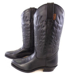 Westernstiefel 37 Schwarz UK 4 Cowboystiefel Echtledersohle spitz Labor