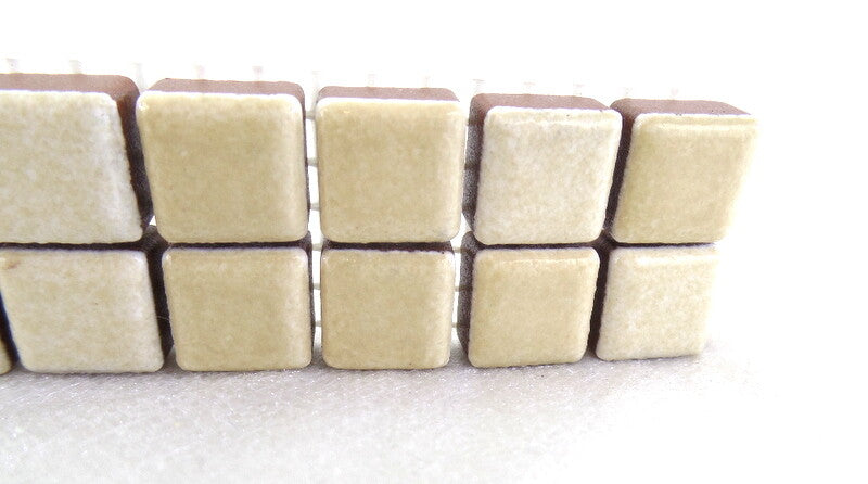 Casa-Poador Mosaiksteine Bordüre Creme Borde 30 cm Lang 48 Steine