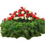 Grabkranz Kranz künstliche Blumen Grabschmuck Trauerkranz 80 cm FriedhofGedenken
