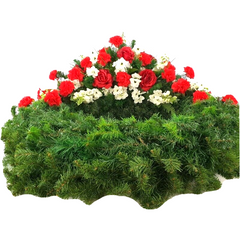 Grabkranz Kranz künstliche Blumen Grabschmuck Trauerkranz 80 cm FriedhofGedenken