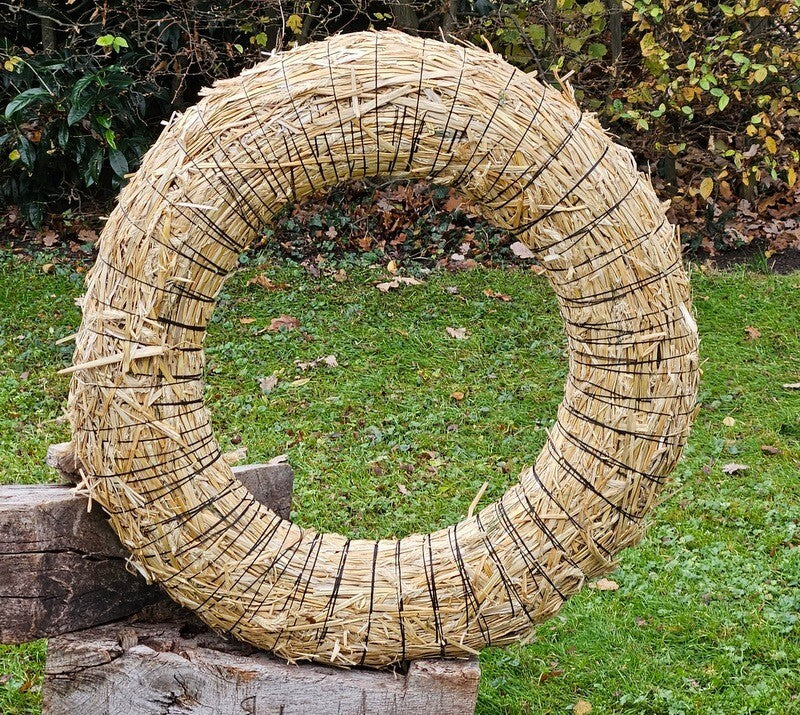 Strohkranz Ø80 cm Strohring Strohrömer Rohling Kranz Natur Adventskranz Deko