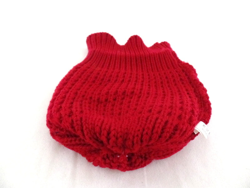 Mützen Strickmützen Umschlag in 4 Farb - Varianten Beige Rosa Rot d. Braun