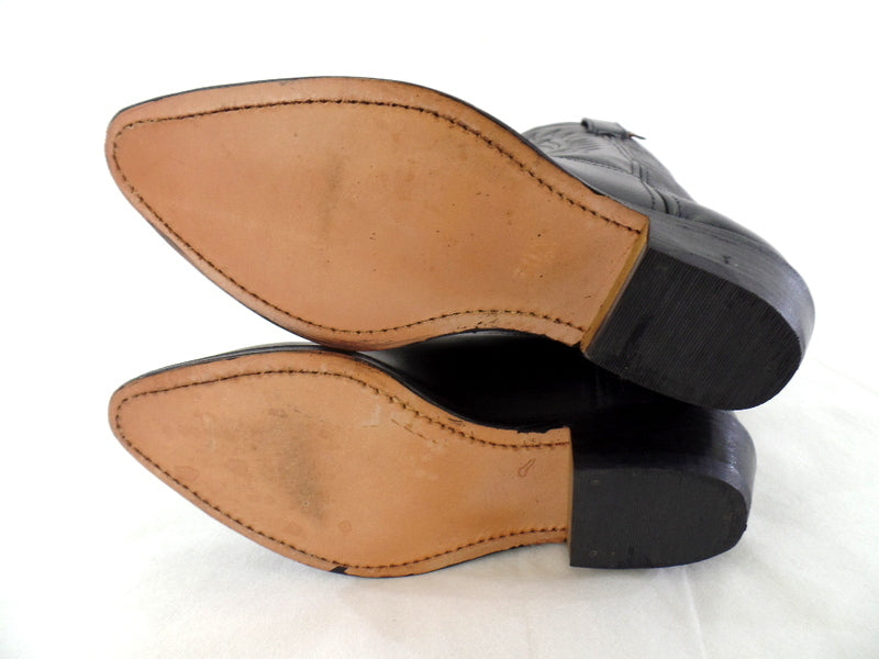 Westernstiefel 37 Schwarz UK 4 Cowboystiefel Echtledersohle spitz Labor