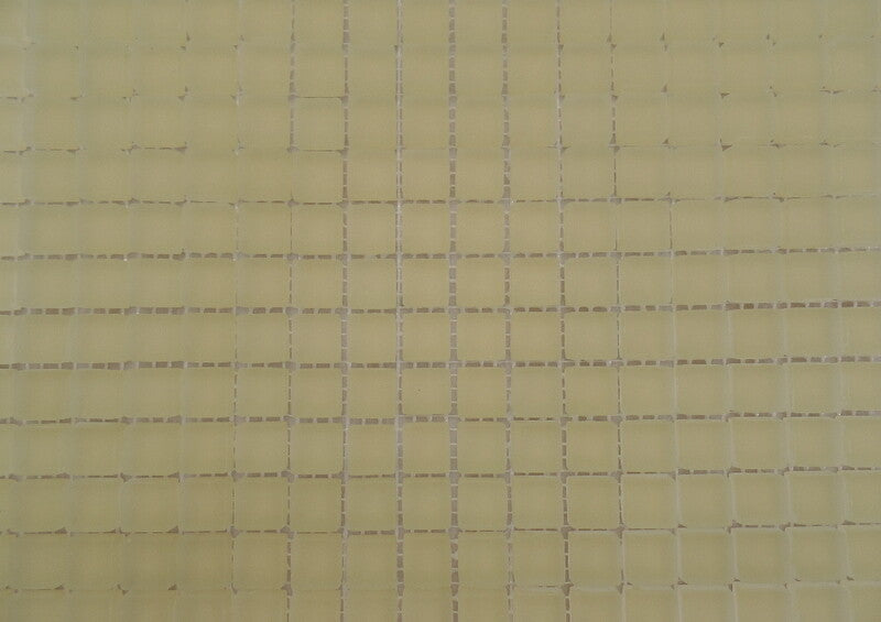 Ressalossa Glasmosaik Fliesen Creme gelblich matt Matte 30 x 30 cm 324 Steine