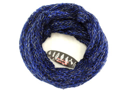 Schal Rundschal Blau Loop Wickelschal Schlauchschal gestrickt Arcylic