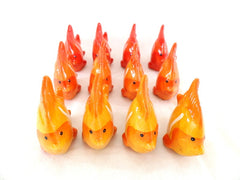 Fische 12 Stück Orange Keramik Ton 8 cm Tierfigur Dekoration