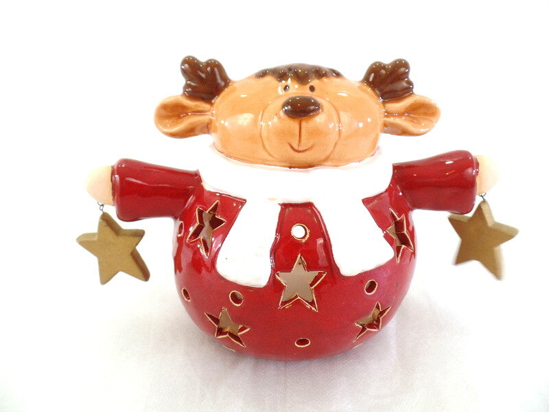 Teelichthalter 2 Stück Rot Windlicht Teelichter Weihnachten Deko