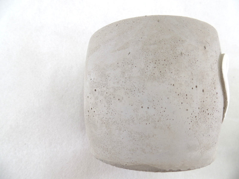Töpfe Beton grau mit weißem Herz 6 klein 8 cm D. Varianten 3 groß 11 cm D