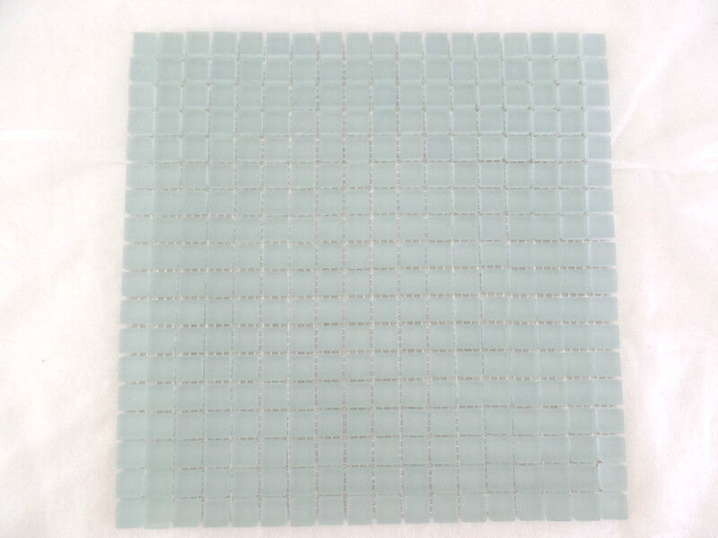 Ressalossa Glasmosaik Fliesen milchig leicht hellgrau matt Matte 30 x 30 cm