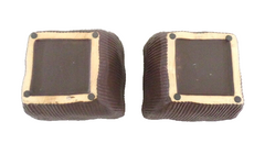 Töpfe Dekoration 2 Übertöpfe 13 cm Hoch dunkelbraun quadratisch  Pflanzen