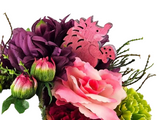 CASA - POADOR STRAUß künstlich Bourdaux Pink Kunstblumen Holzigel Geschenk